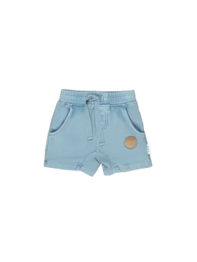 Huxbaby Vintage Terry Slouch Short - Dusty Blue