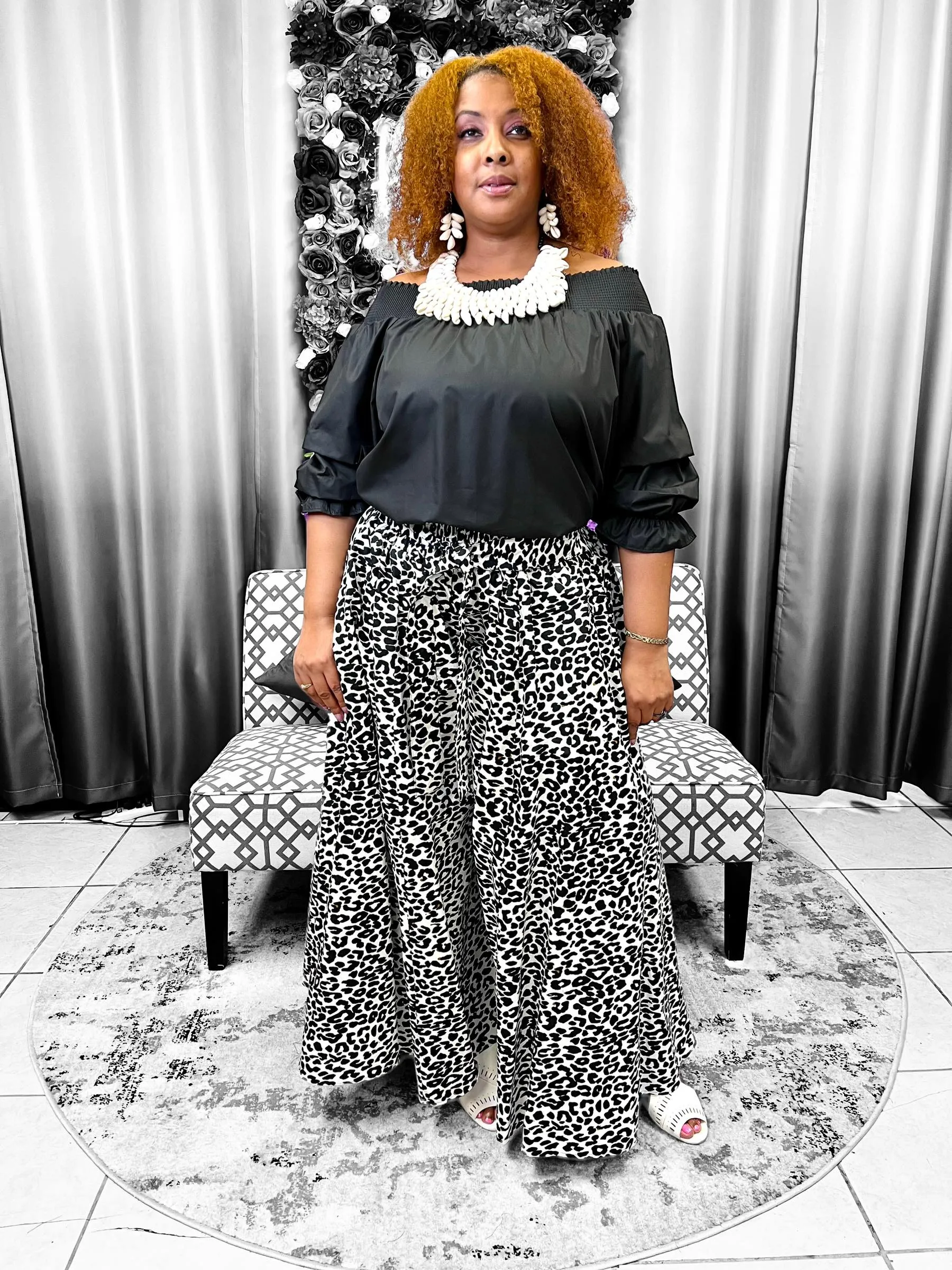 Leopard Print Palazzo Pants