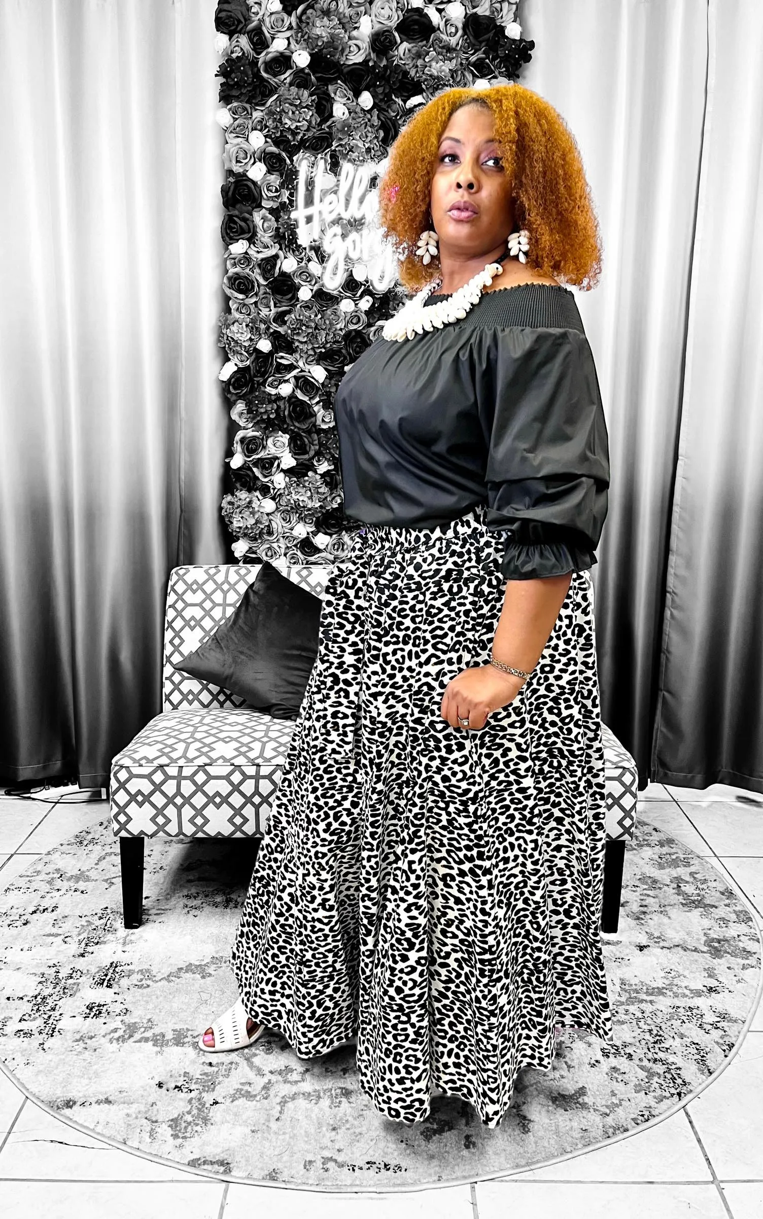 Leopard Print Palazzo Pants