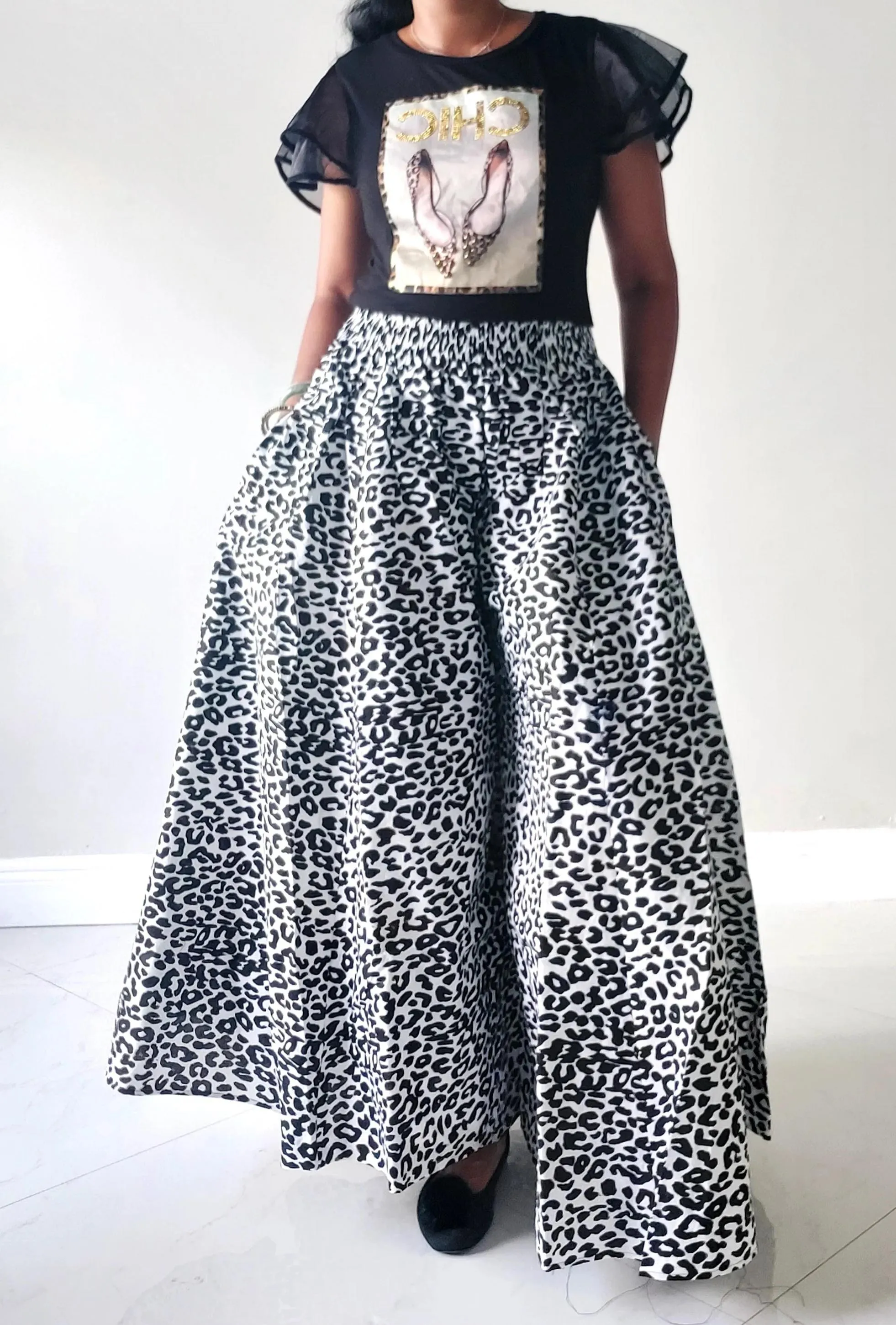 Leopard Print Palazzo Pants