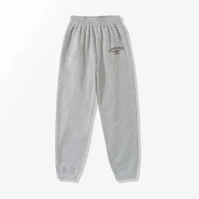 Letter Graphic Easy Wear Thermal Lined Sweatpants
