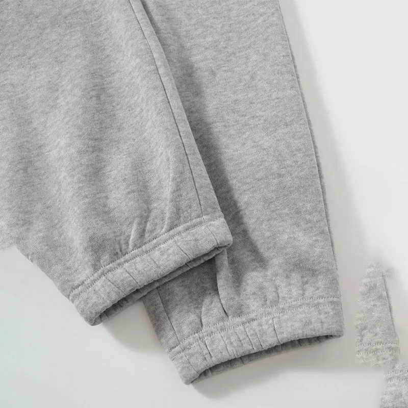 Letter Graphic Easy Wear Thermal Lined Sweatpants
