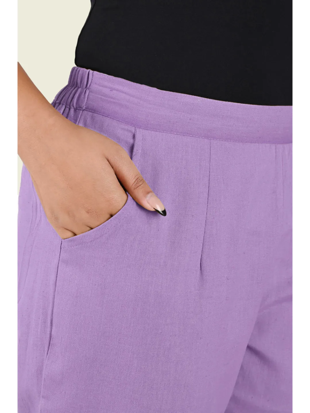 LILAC COTTON PANTS
