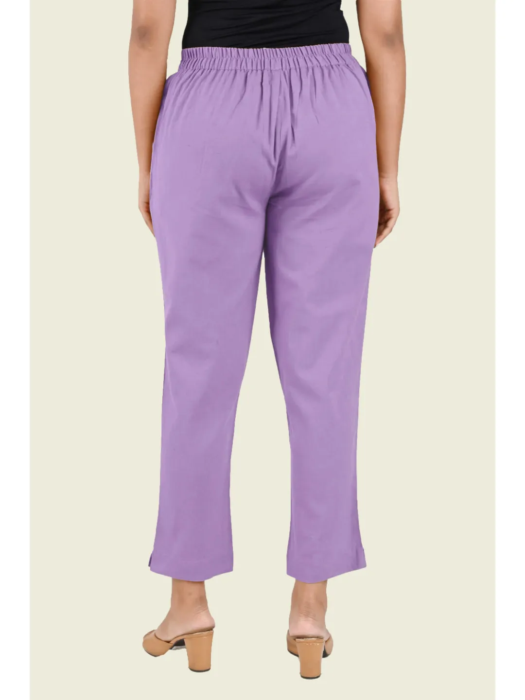 LILAC COTTON PANTS