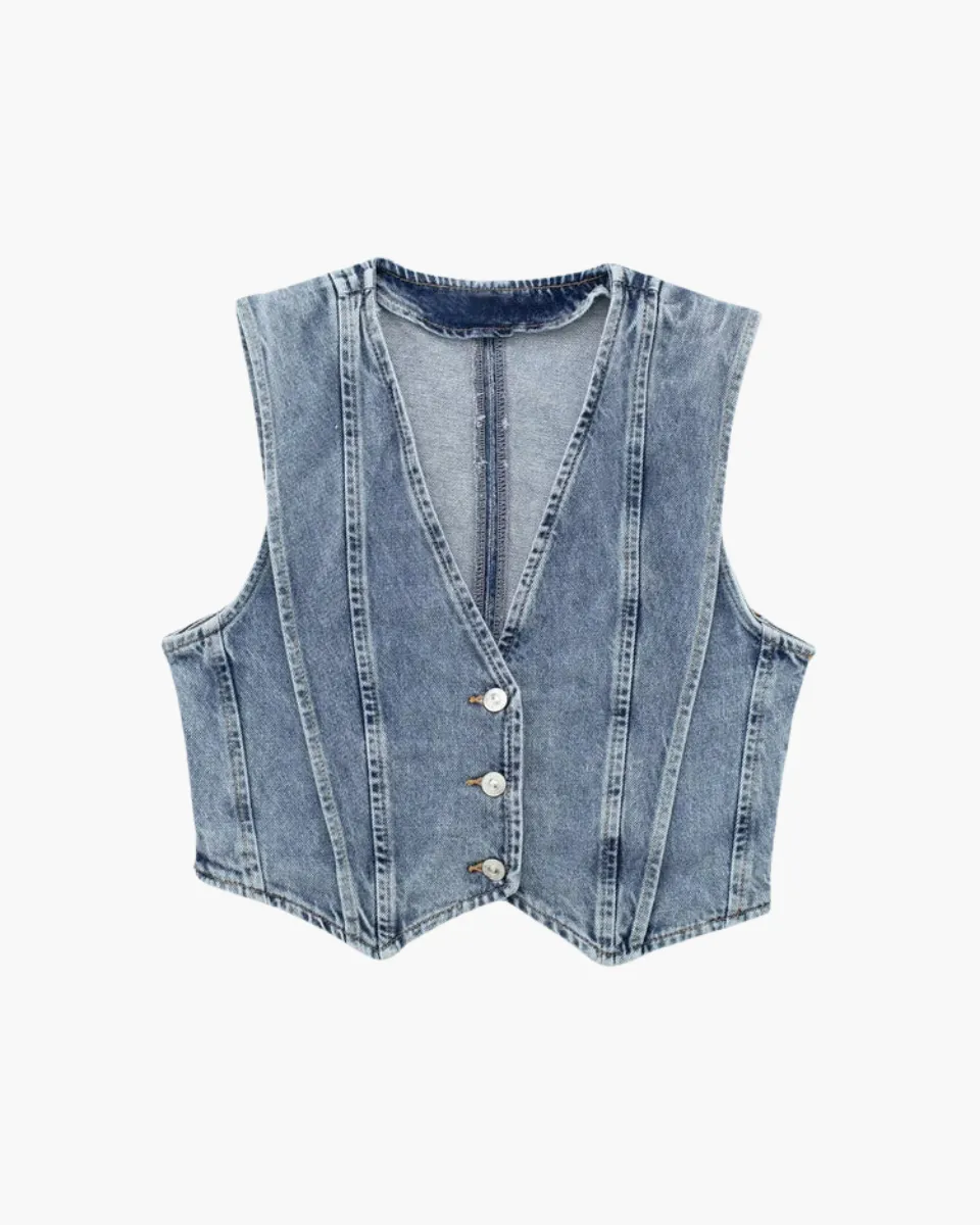 Lorette – Tailored fit – Three-piece denim set
