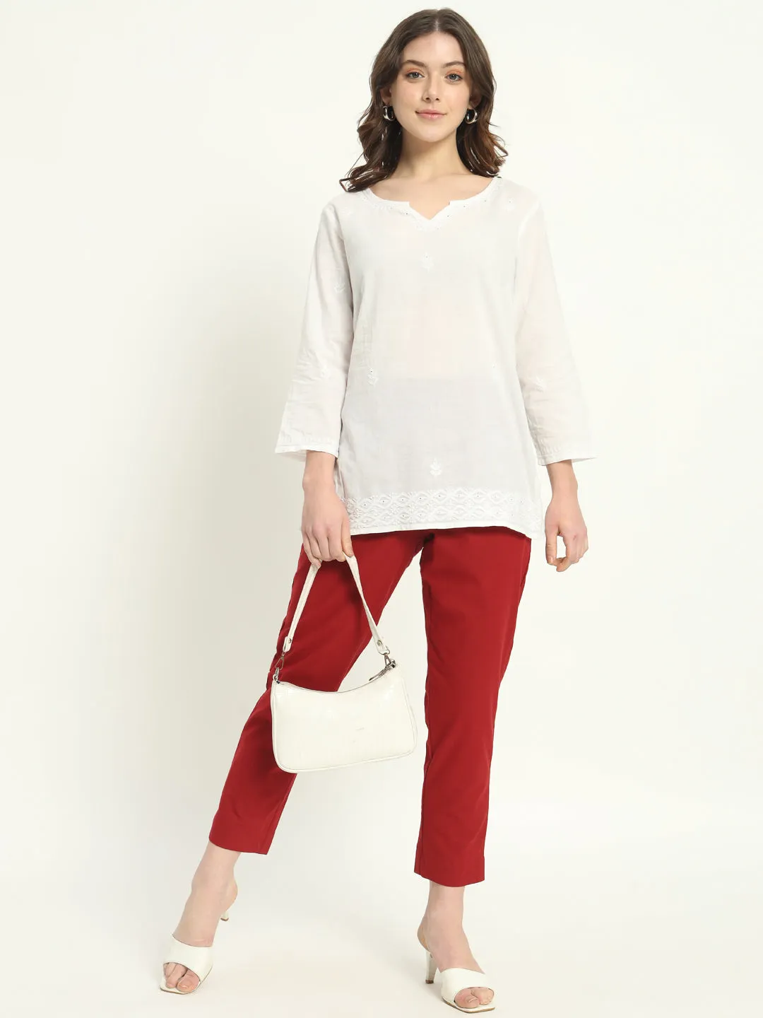 MAROON COTTON PANTS