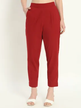MAROON COTTON PANTS