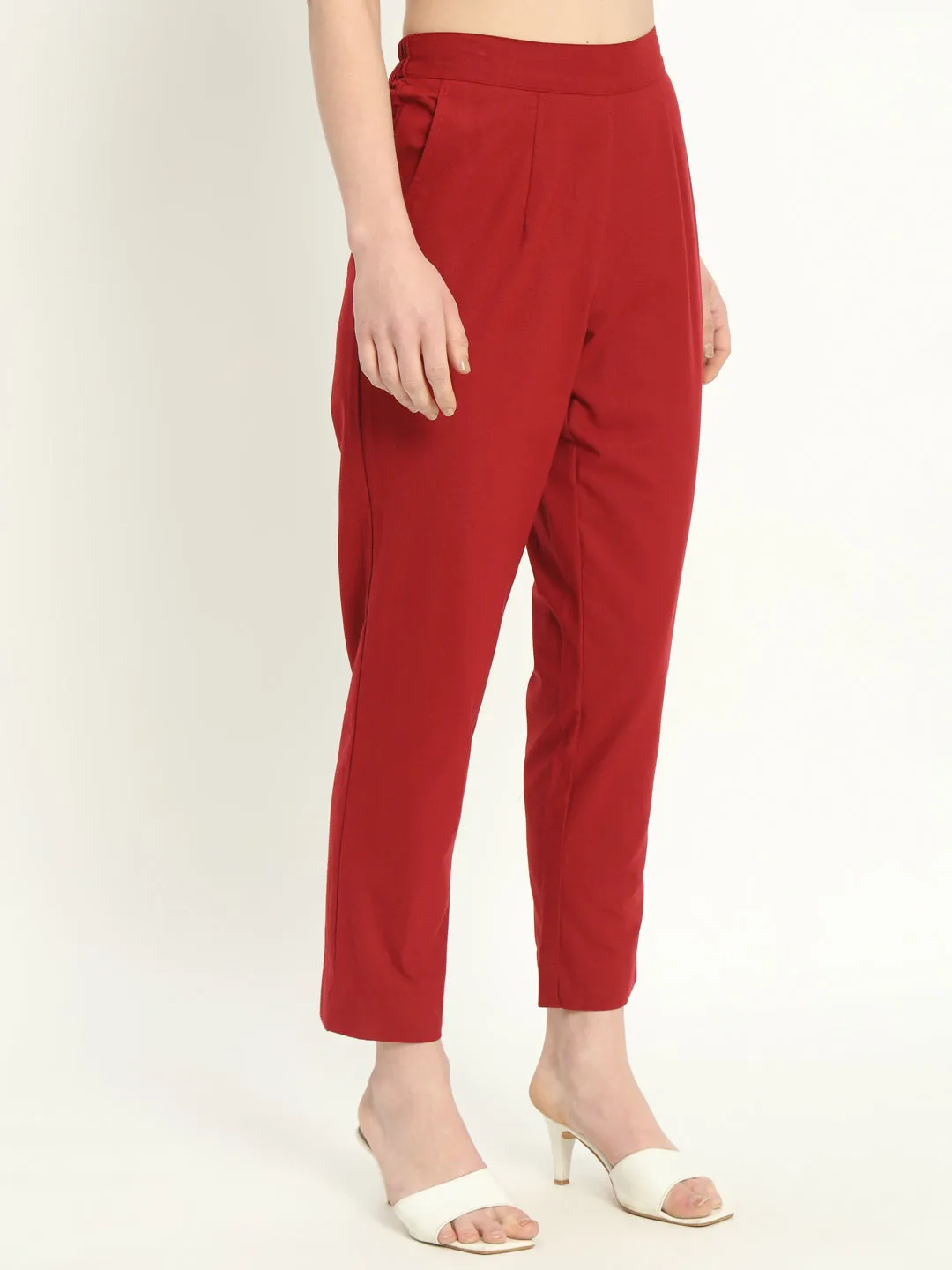 MAROON COTTON PANTS