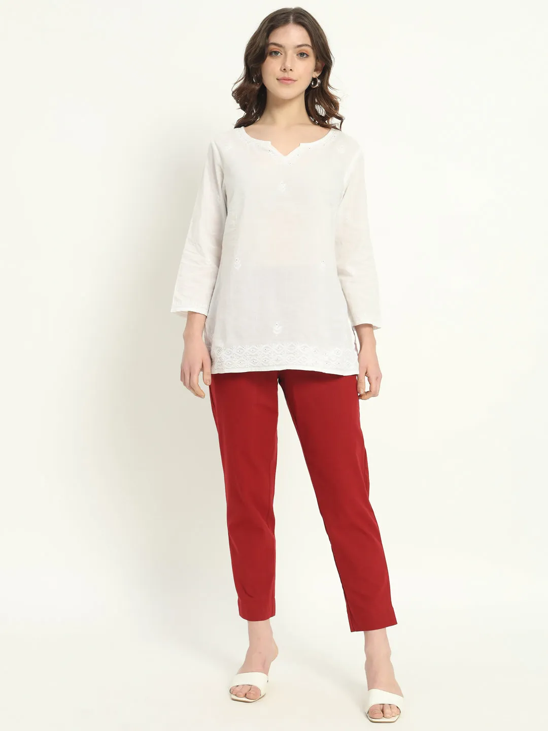MAROON COTTON PANTS