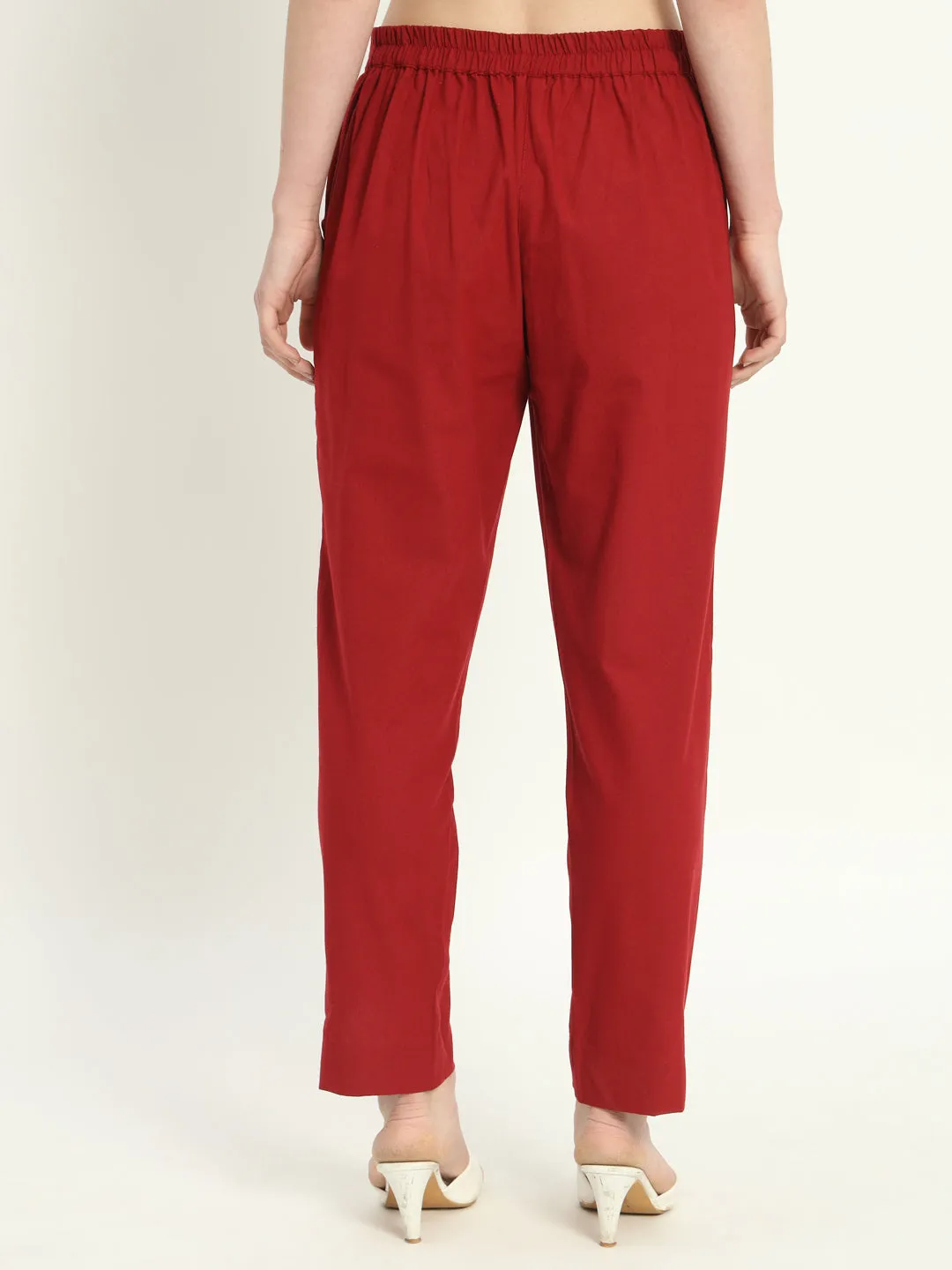MAROON COTTON PANTS
