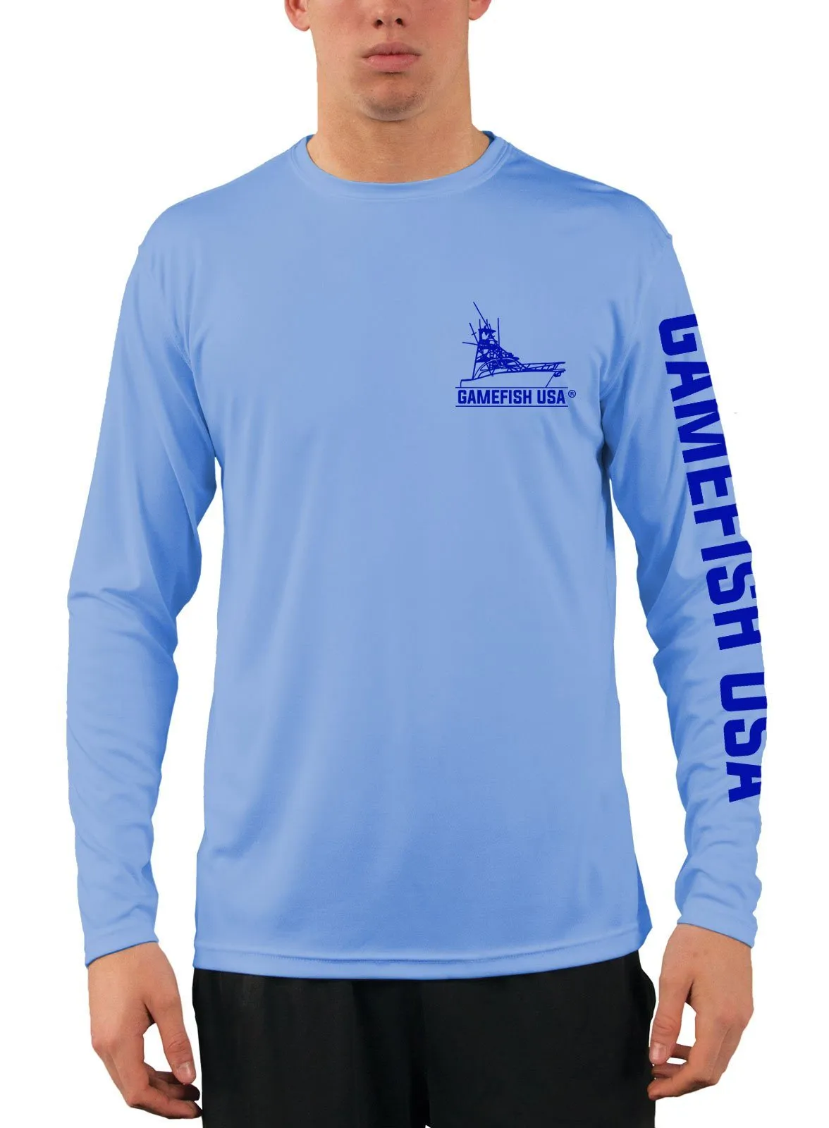 Men's UPF 50 Long Sleeve Microfiber Moisture Wicking Performance Fishing Shirt Sailfish