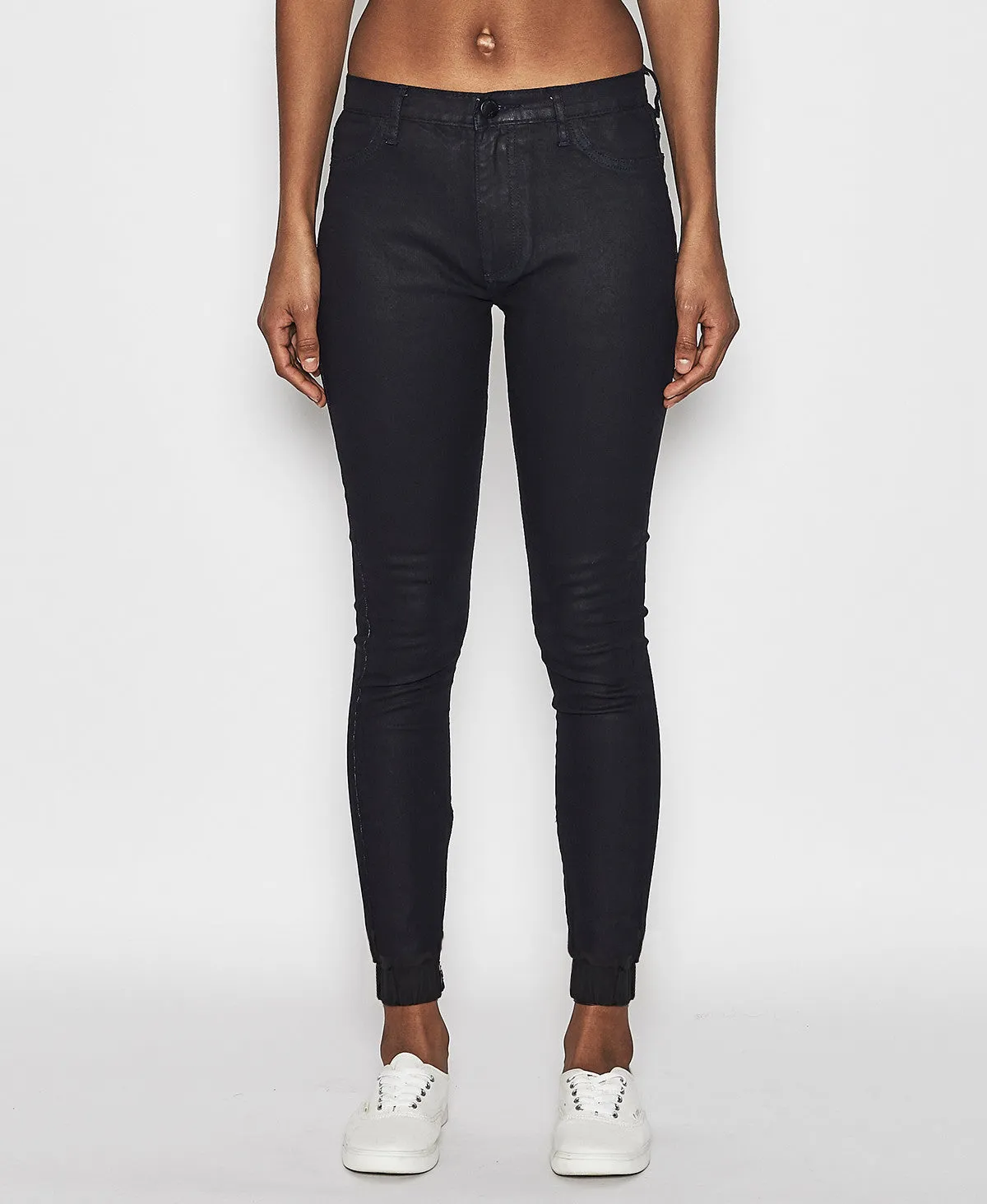 Nena & Pasadena Women's Flight Skinny Pants Wax Blue Black NPWSFP003