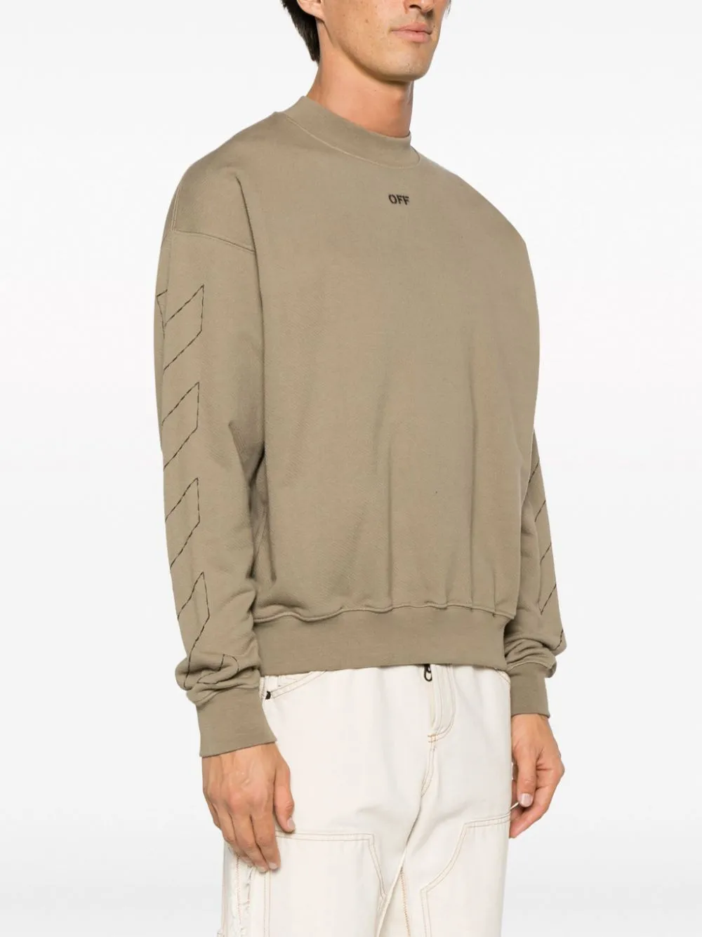 Off White Sweaters Beige