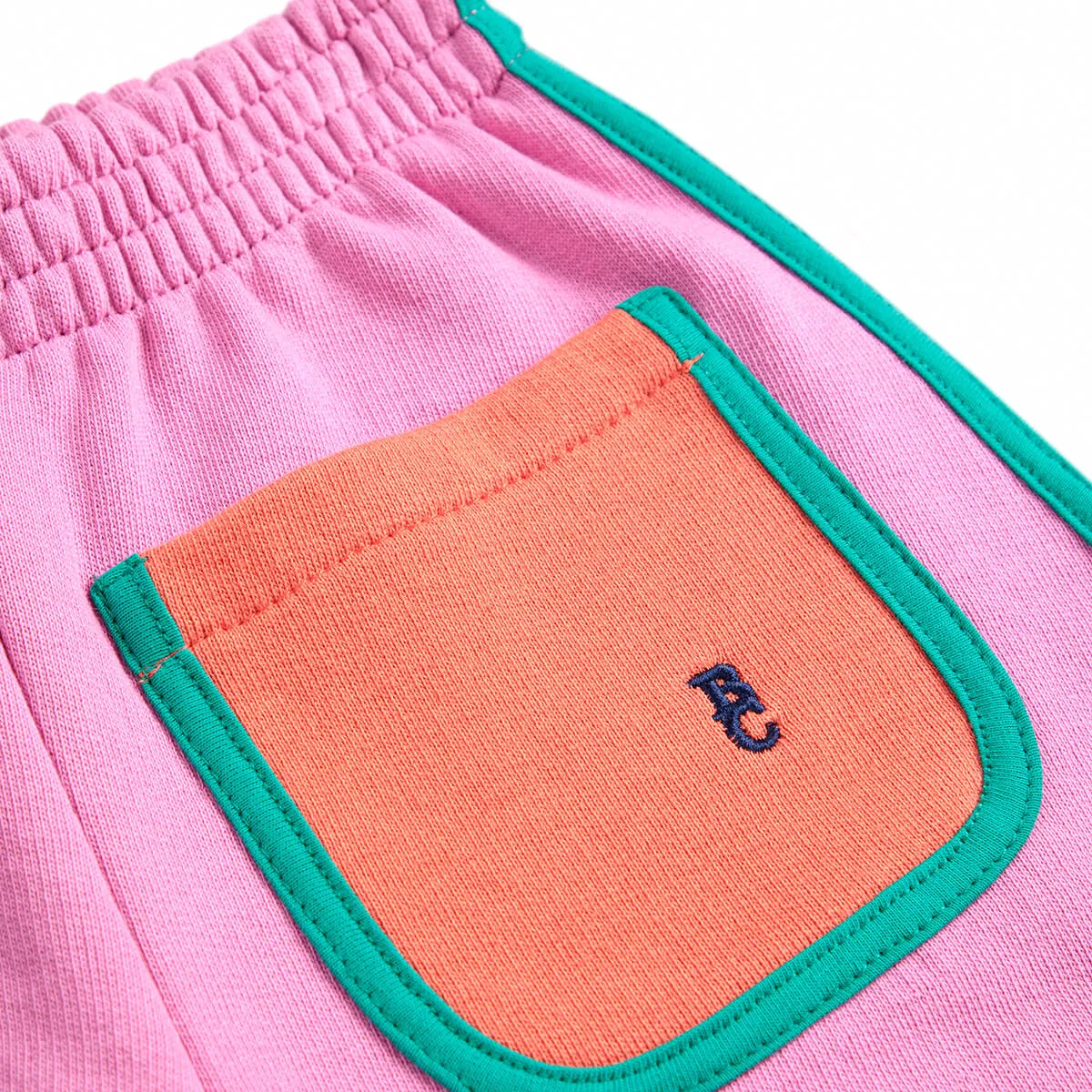 Pink Colour Block Shorts by Bobo Choses