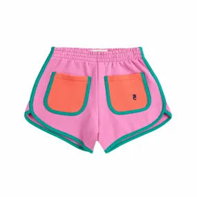 Pink Colour Block Shorts by Bobo Choses