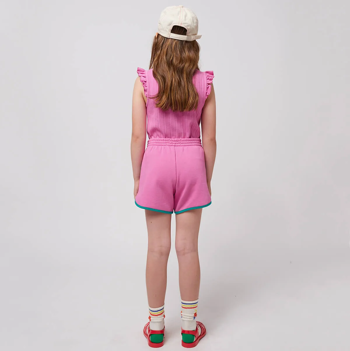 Pink Colour Block Shorts by Bobo Choses