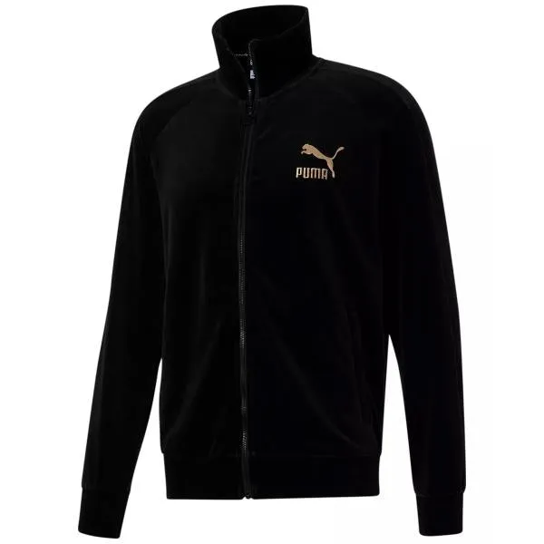 PUMA - Men - Velour T7 Track Jacket - Black/Gold