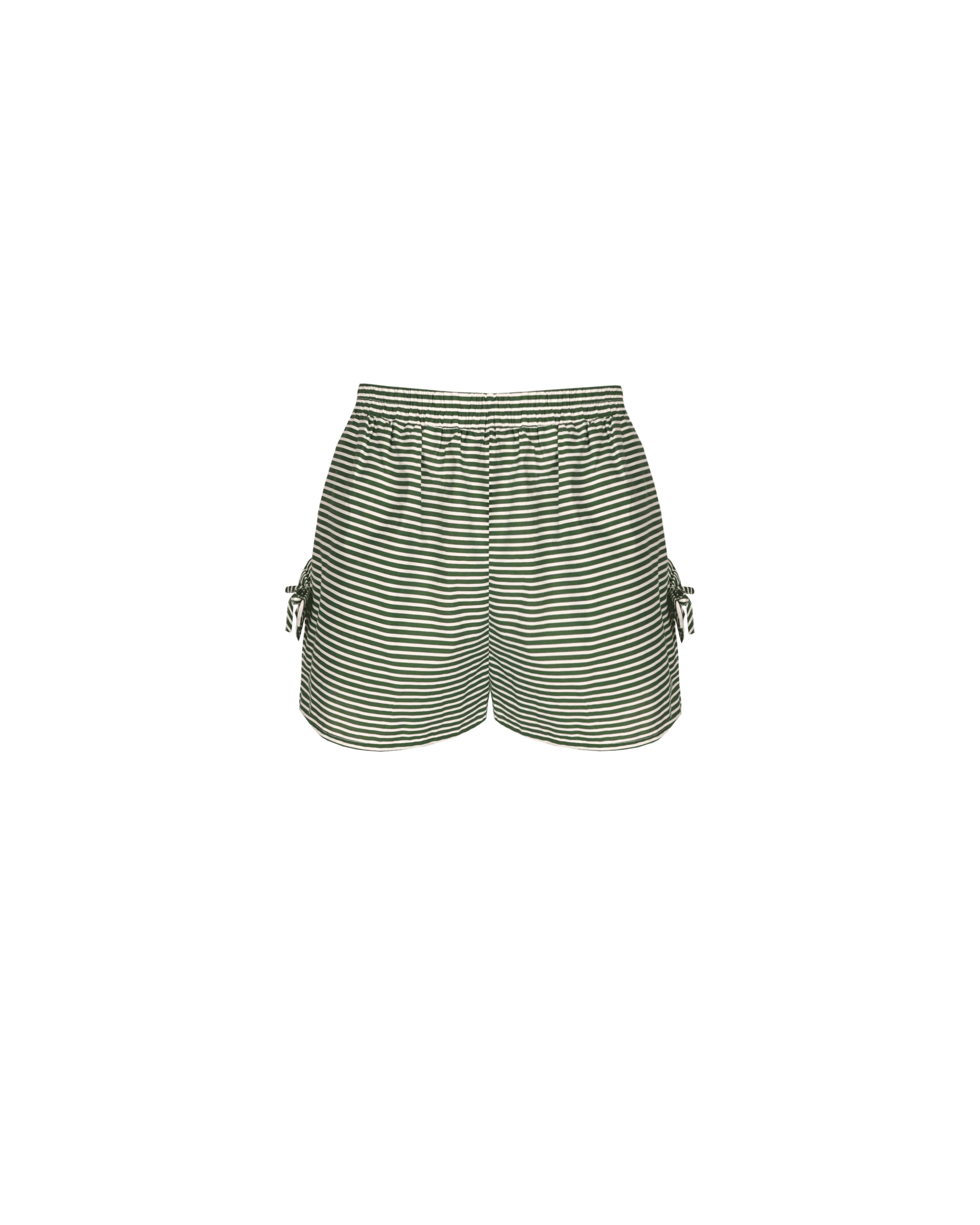RAQUEL BOW SHORT DARK GREEN STRIPE