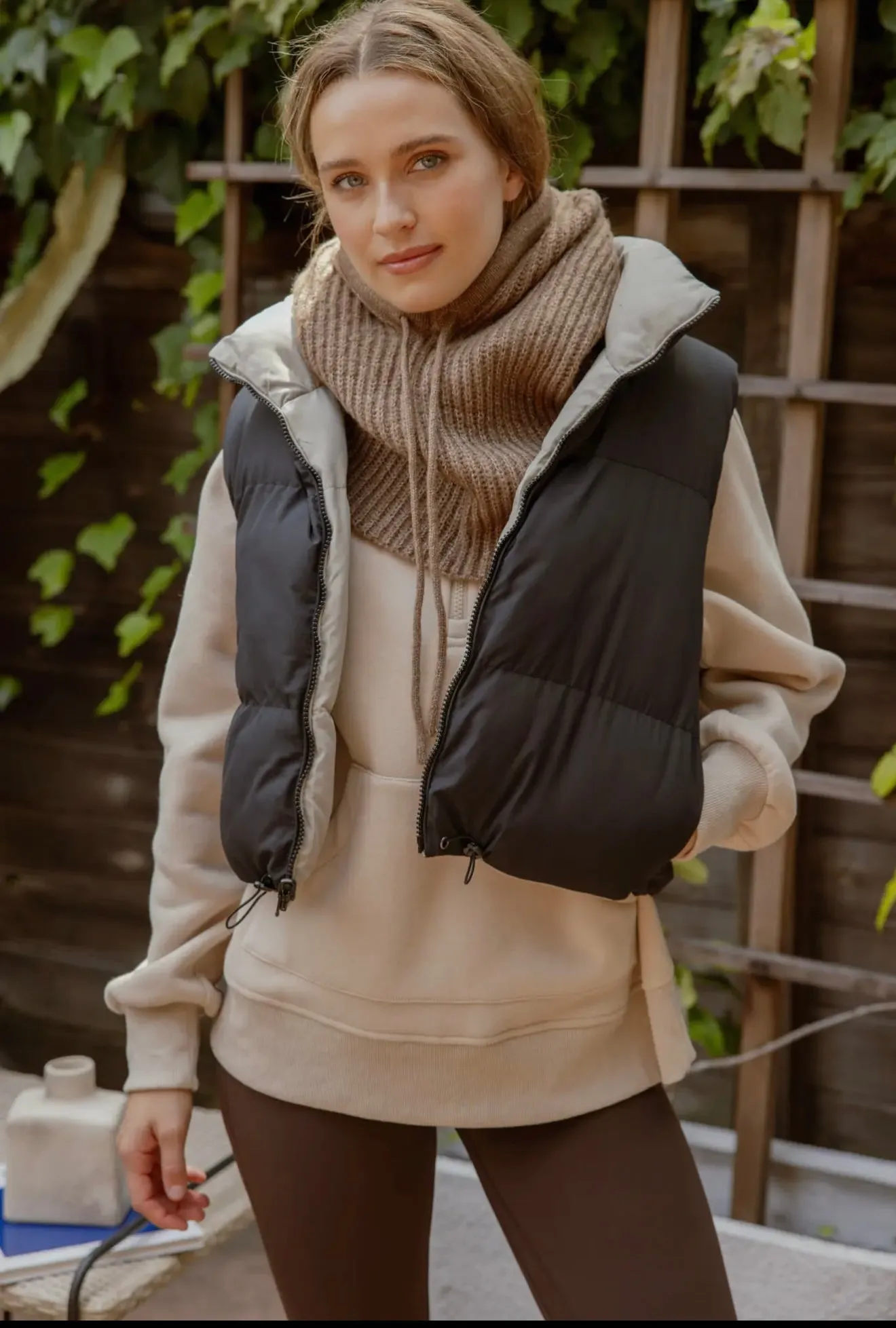 Ready to Hibernate Reversible Cropped Puffer Vests