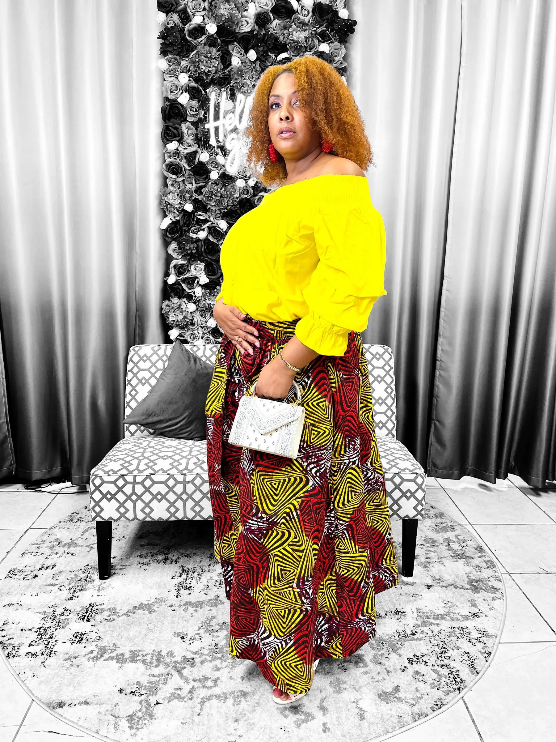 Red & Yellow Palazzo Pants