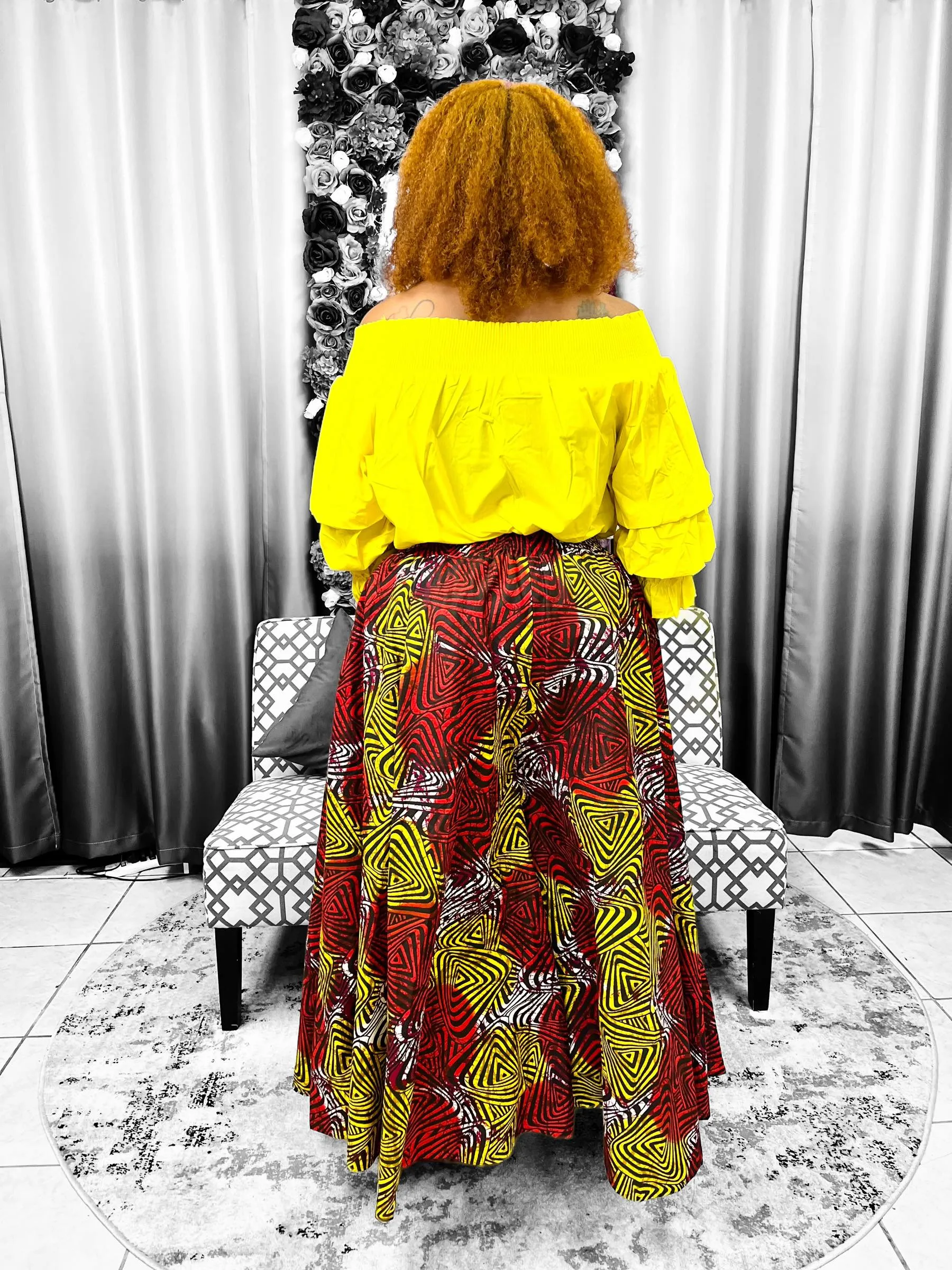 Red & Yellow Palazzo Pants
