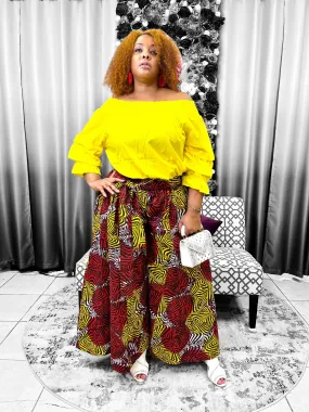 Red & Yellow Palazzo Pants
