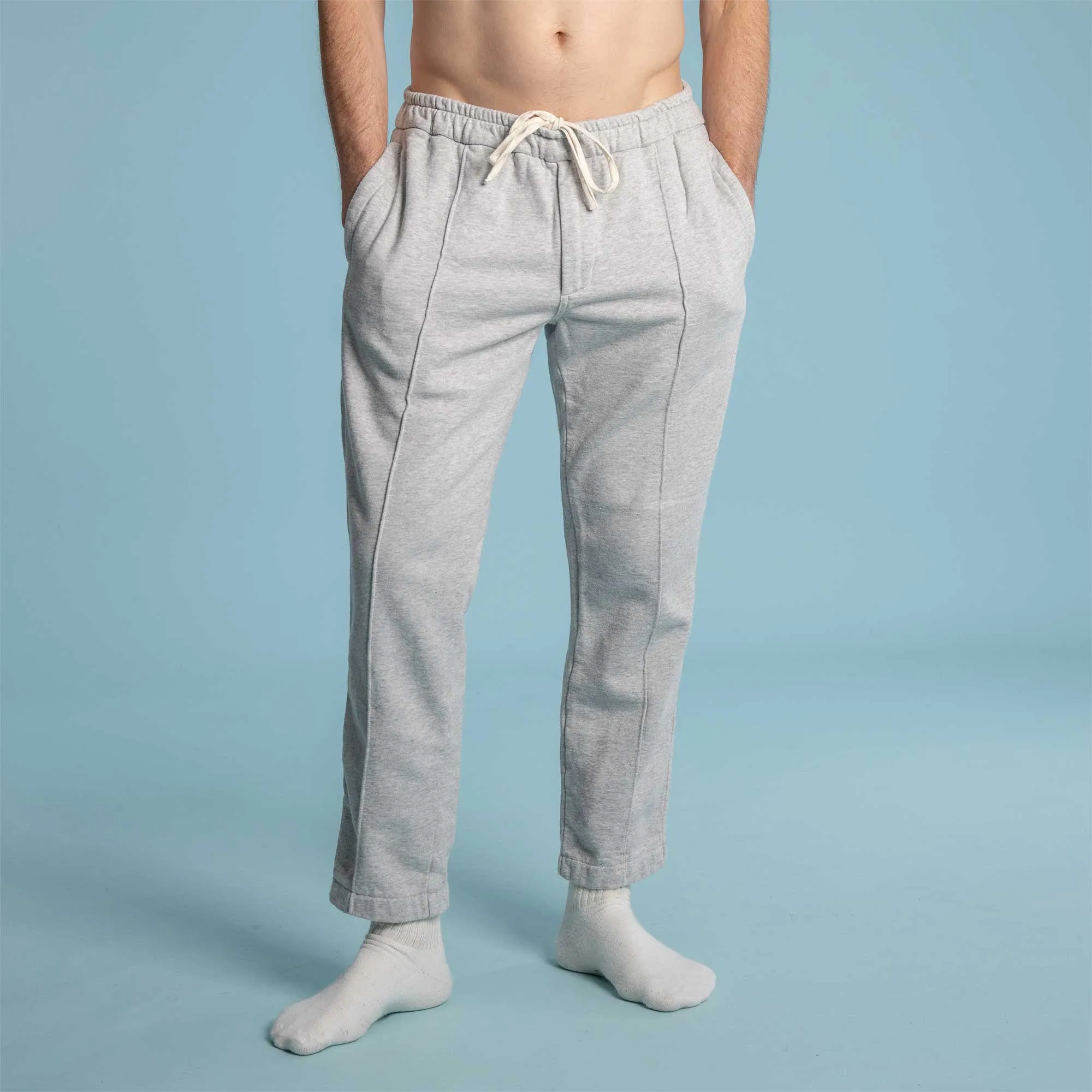 REDMOND 100% Organic Cotton Fleece Flex Waist Jogger Pants (Organic Cotton Thread, Plastic-Free Coconut Button)