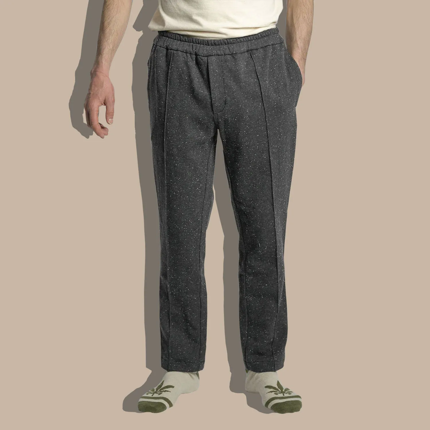 REDMOND 100% Organic Cotton Fleece Flex Waist Jogger Pants (Organic Cotton Thread, Plastic-Free Coconut Button)