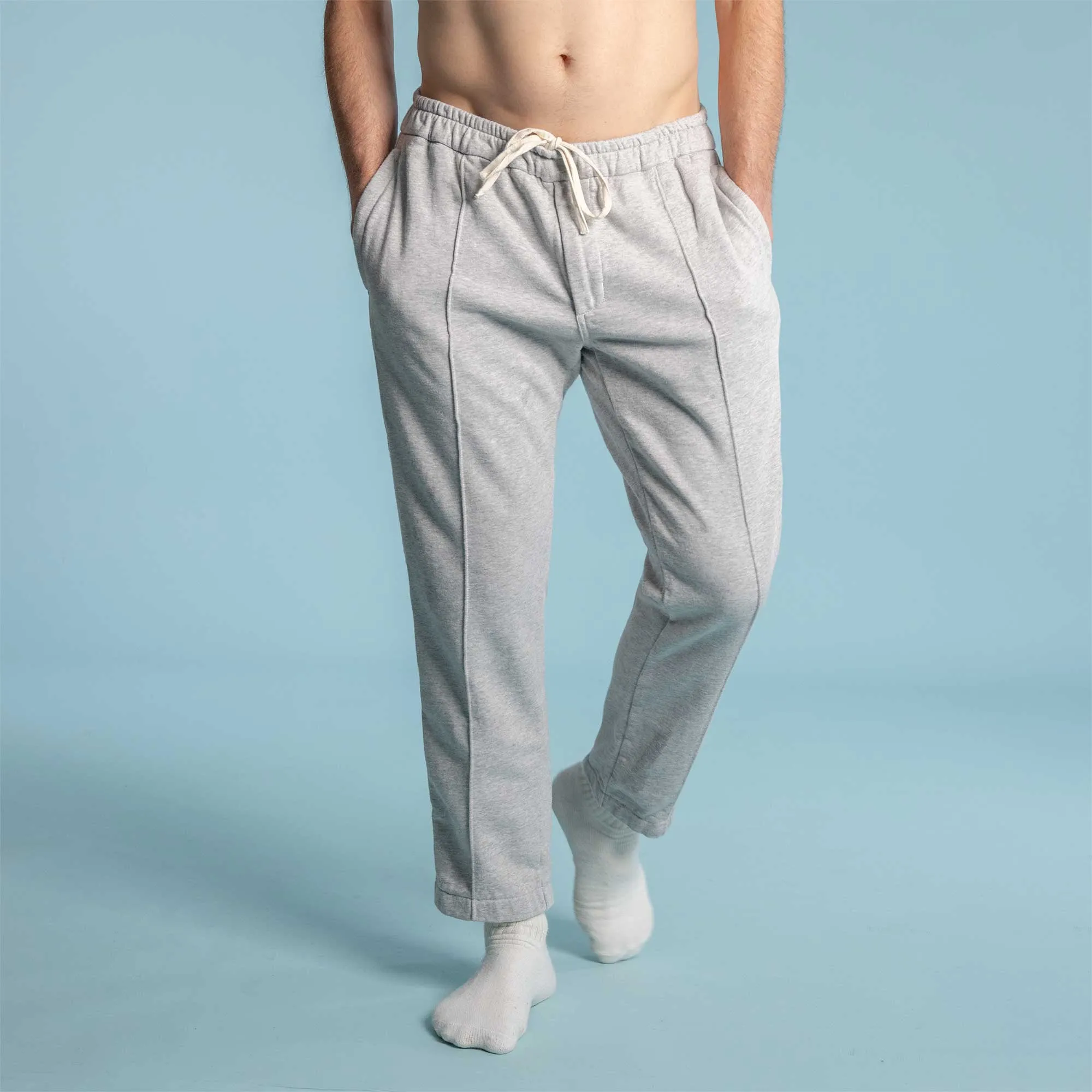 REDMOND 100% Organic Cotton Fleece Flex Waist Jogger Pants (Organic Cotton Thread, Plastic-Free Coconut Button)