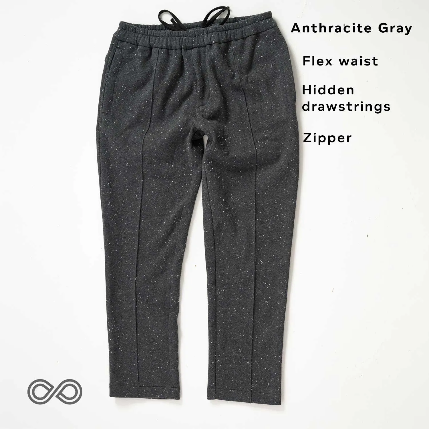 REDMOND 100% Organic Cotton Fleece Flex Waist Jogger Pants (Organic Cotton Thread, Plastic-Free Coconut Button)