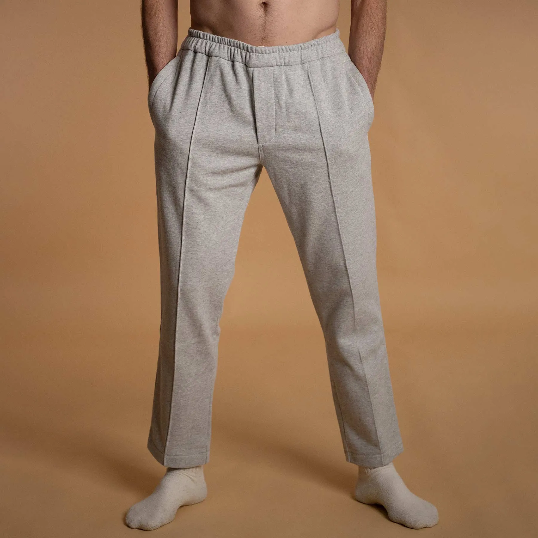 REDMOND 100% Organic Cotton Fleece Flex Waist Jogger Pants (Organic Cotton Thread, Plastic-Free Coconut Button)