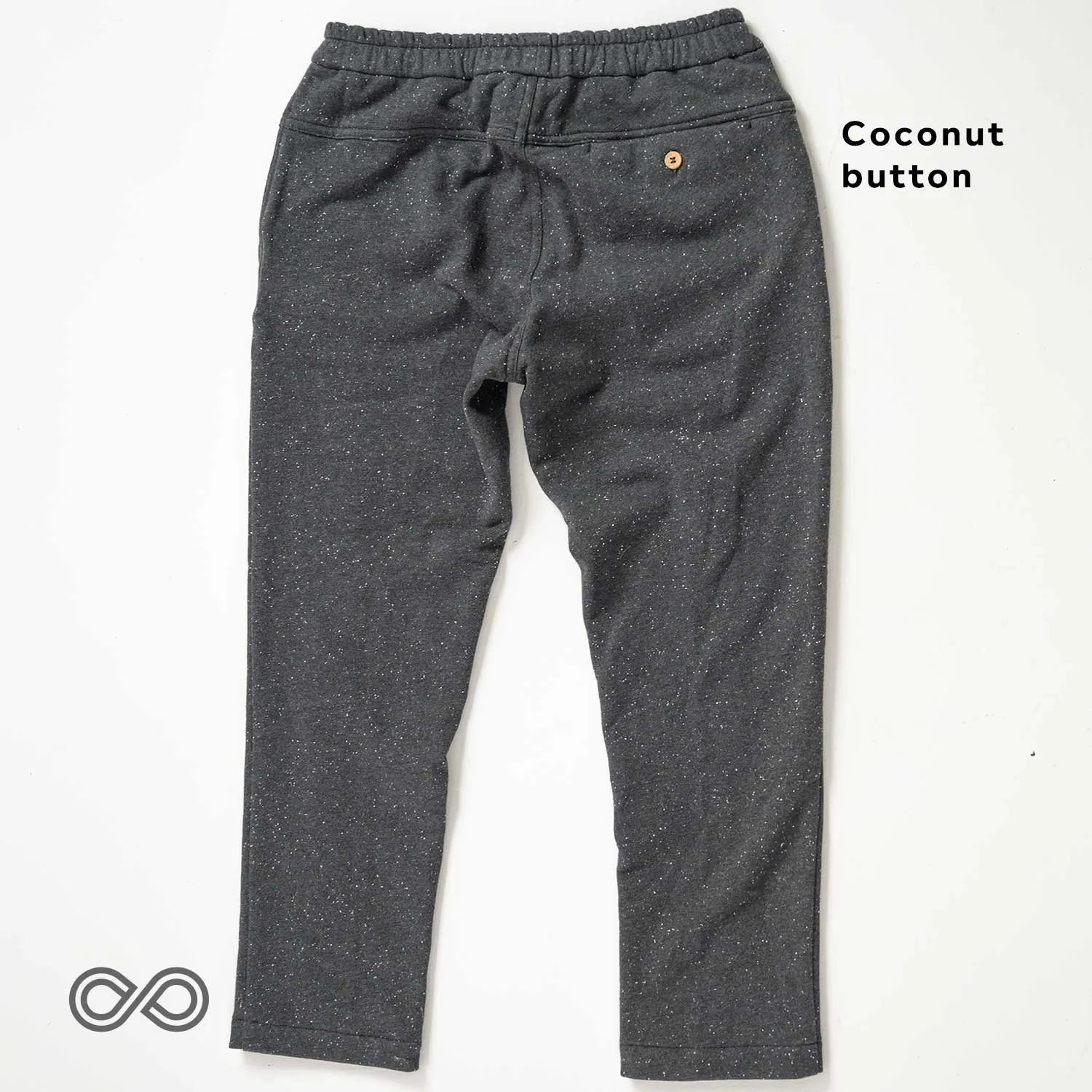 REDMOND 100% Organic Cotton Fleece Flex Waist Jogger Pants (Organic Cotton Thread, Plastic-Free Coconut Button)