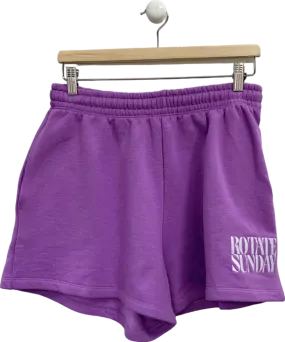 Rotate Fairy Wren Purple Organic Cotton Shorts UK M