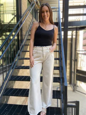 Ruth Oatmeal Distress Pants