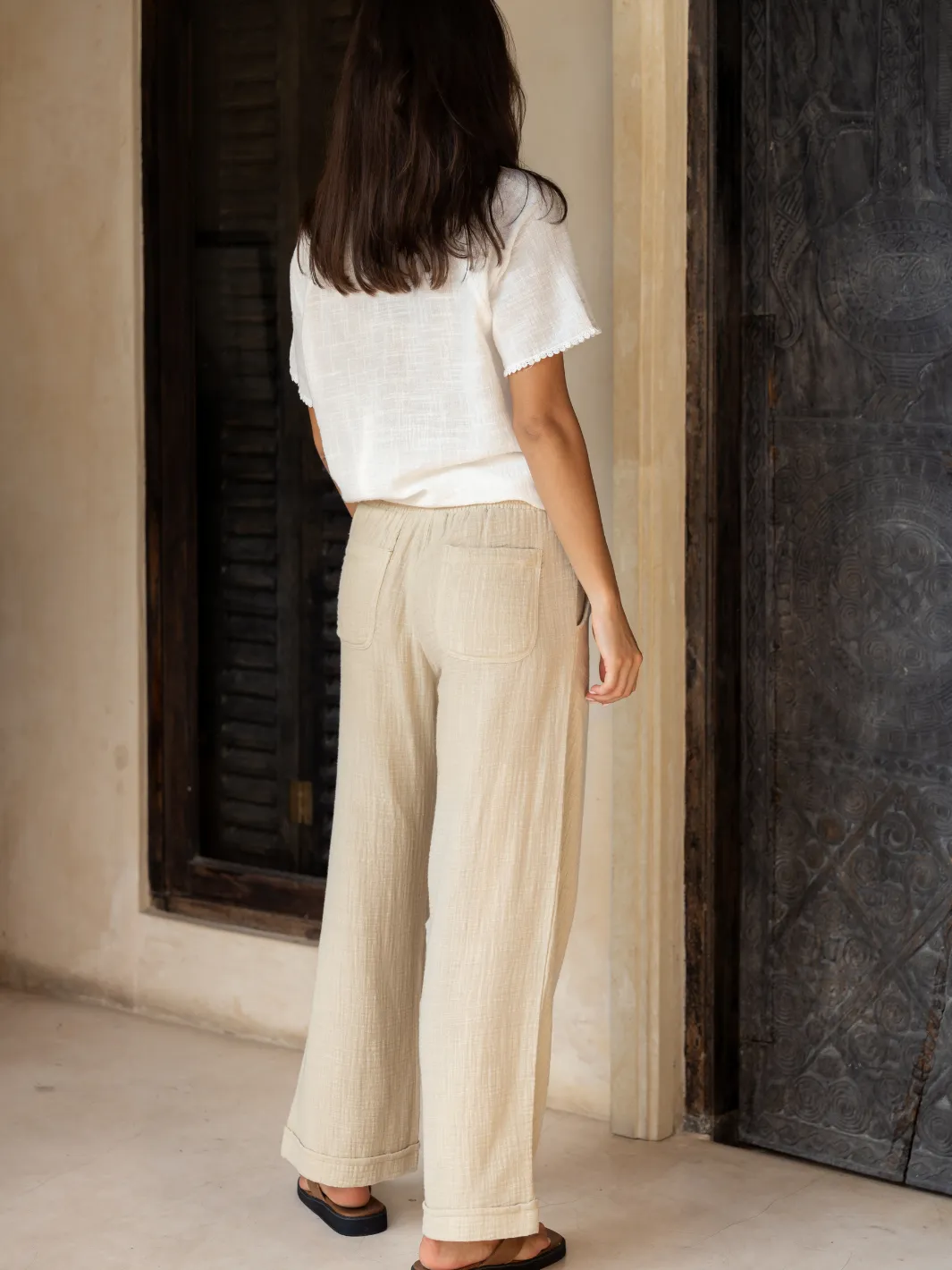 Sancia Cotton Pants Stone
