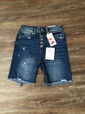  Curved Hem Casual Denim Trousers