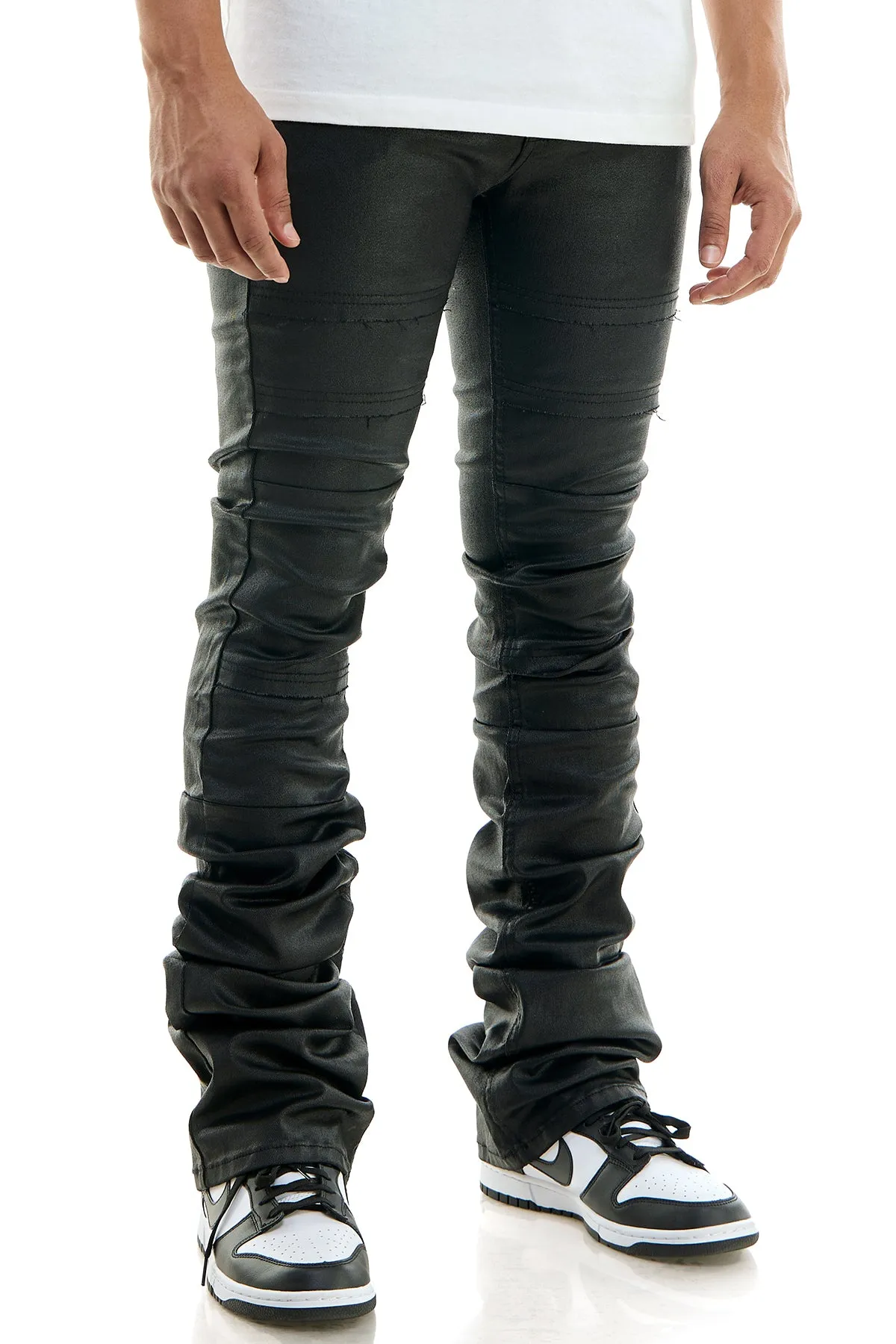 SUPER STACKED WAXED PANTS