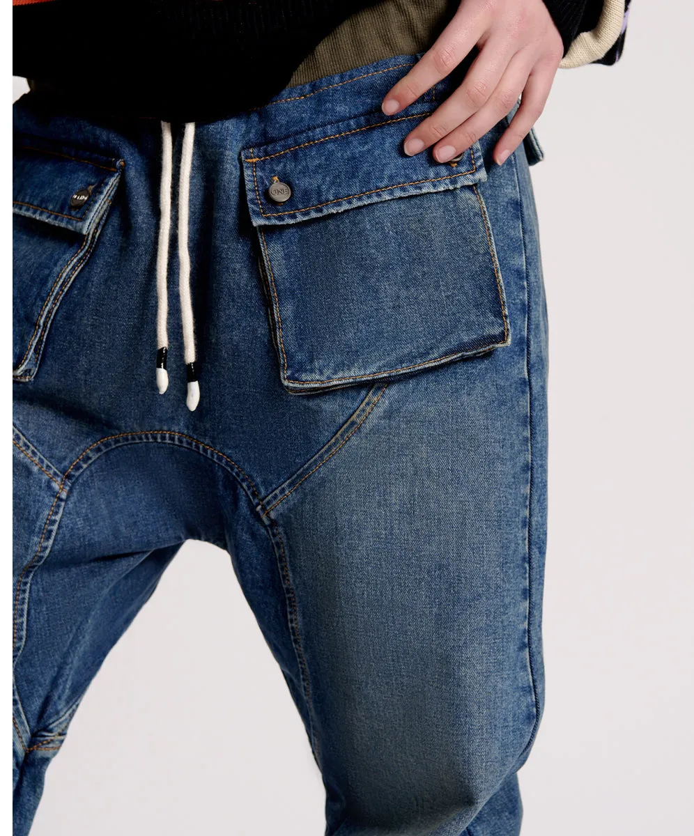 USED BLUE CADET JEANS
