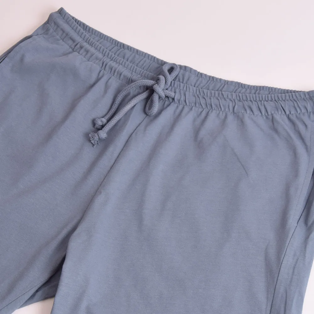 Uskees Teal Blue Drawstring Jersey Shorts