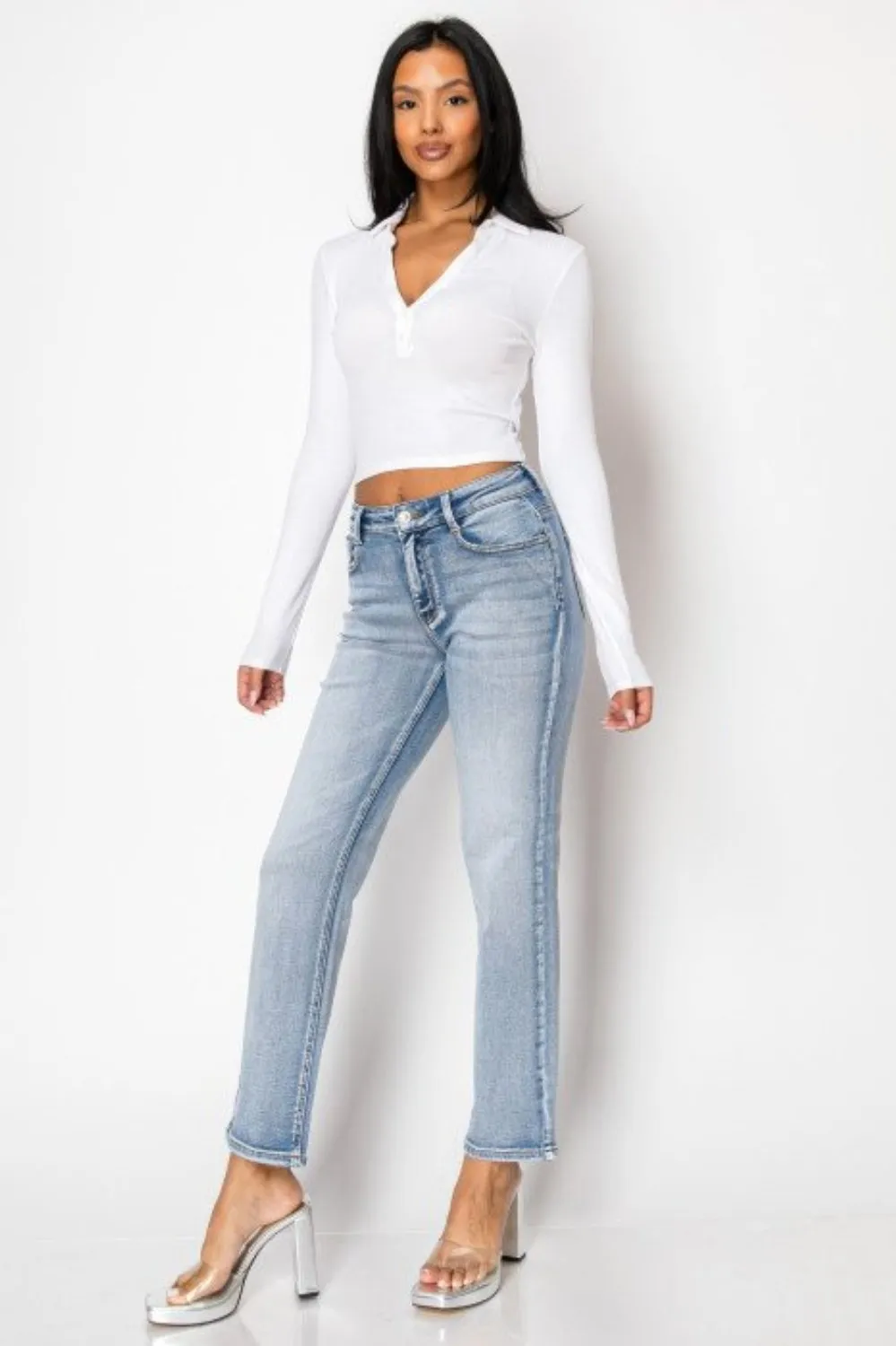 Wax Jean - Potassium Wash Straight Jeans - 90369