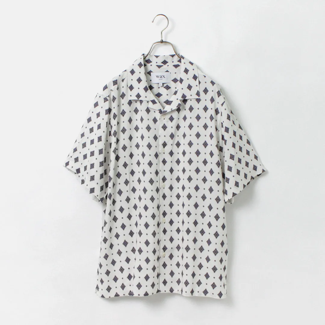 WAX LONDON / Didcot Short Sleeve Shirt Ditsy Tile