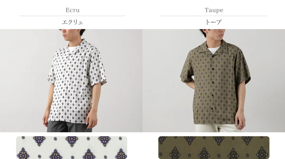 WAX LONDON / Didcot Short Sleeve Shirt Ditsy Tile