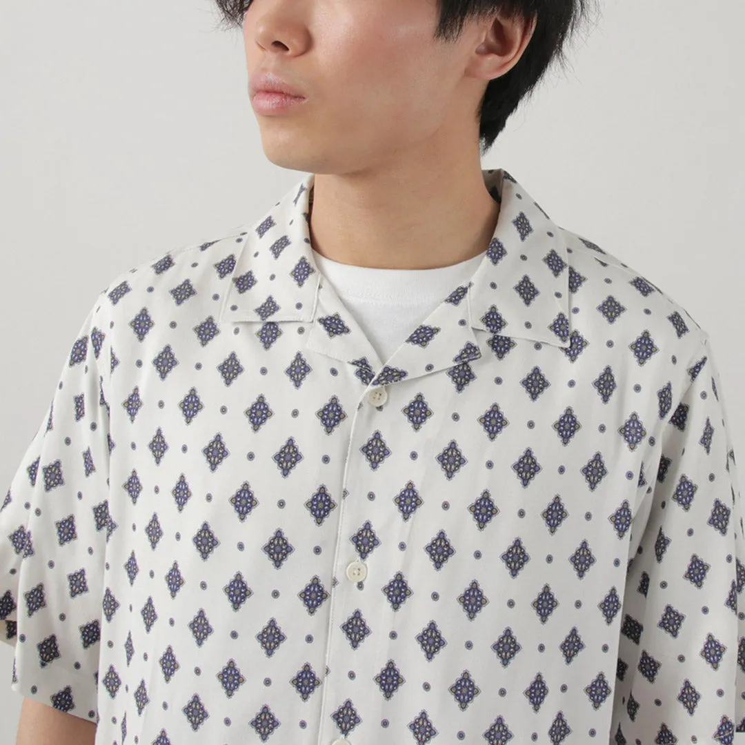 WAX LONDON / Didcot Short Sleeve Shirt Ditsy Tile