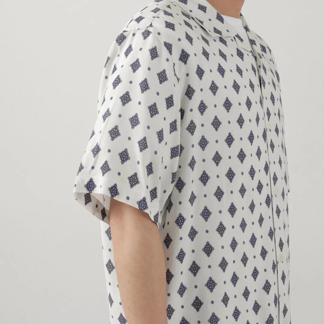 WAX LONDON / Didcot Short Sleeve Shirt Ditsy Tile