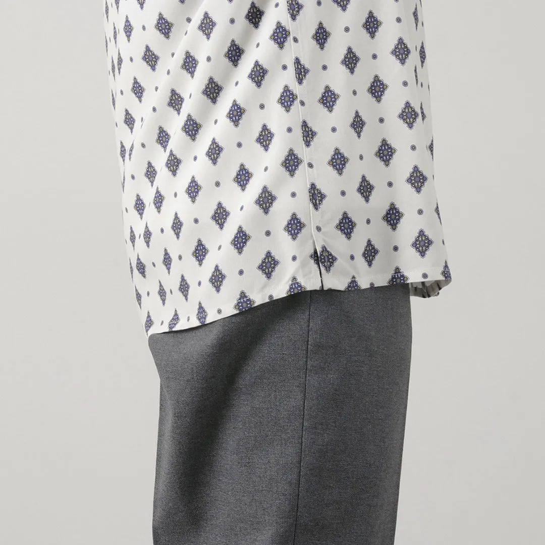 WAX LONDON / Didcot Short Sleeve Shirt Ditsy Tile