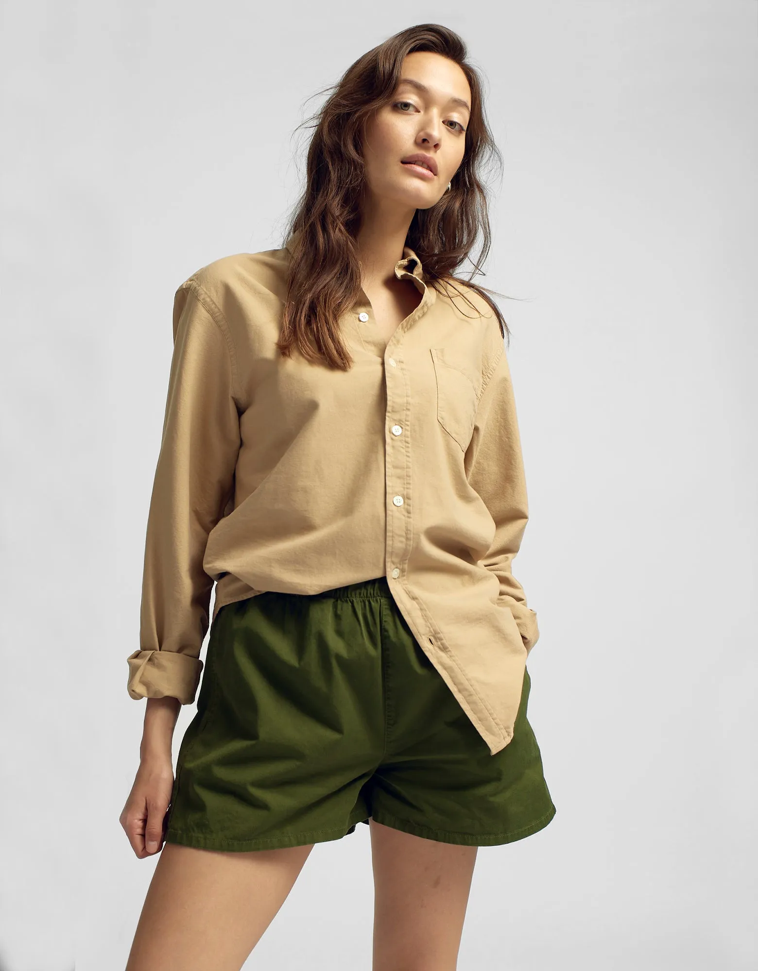 Women Organic Twill Shorts - Deep Black