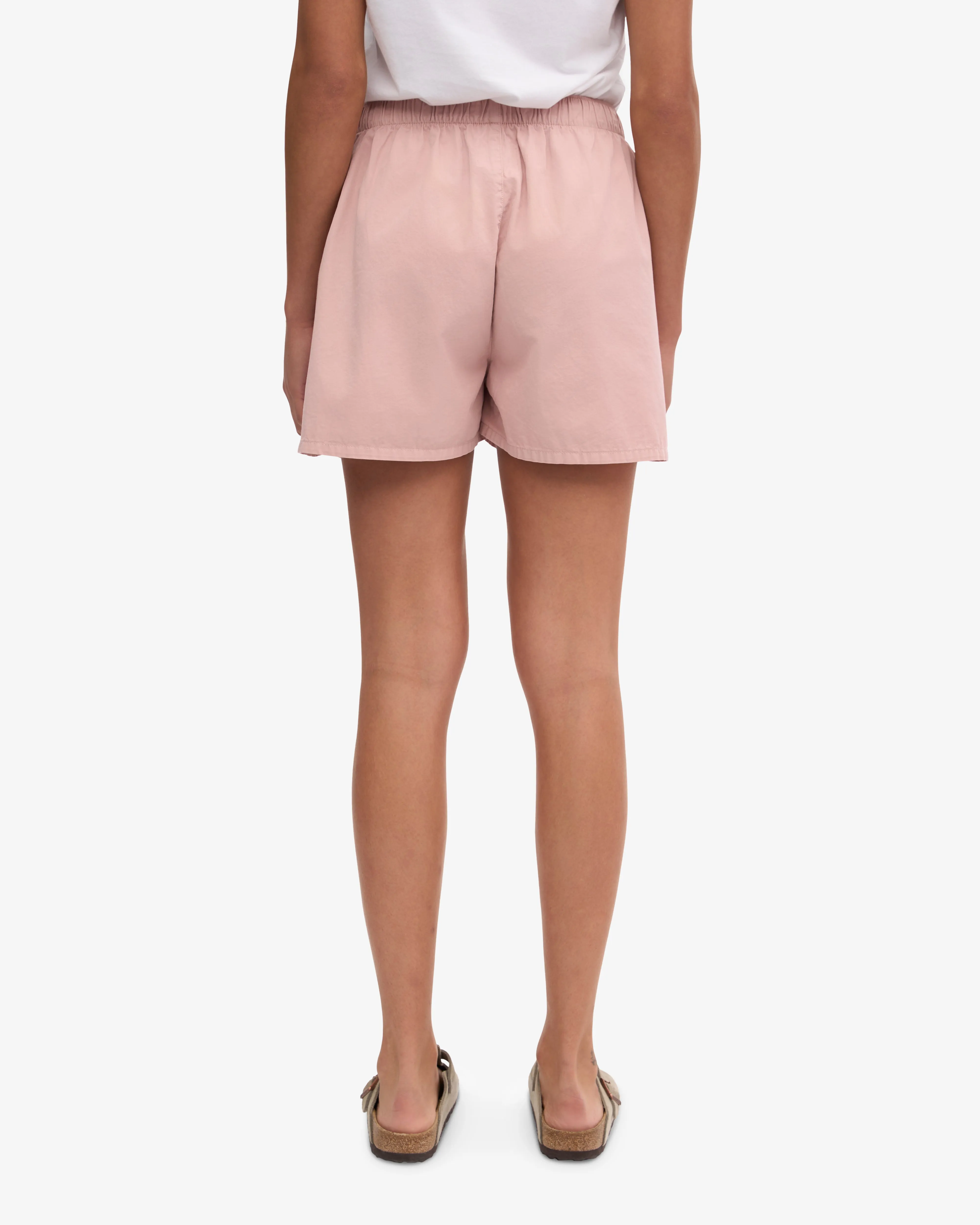 Women Organic Twill Shorts - Faded Pink
