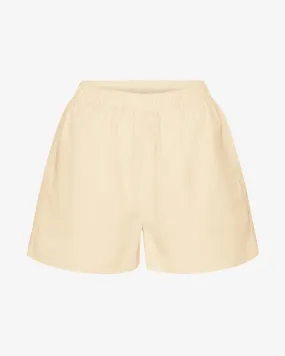 Women Organic Twill Shorts - Soft Yellow