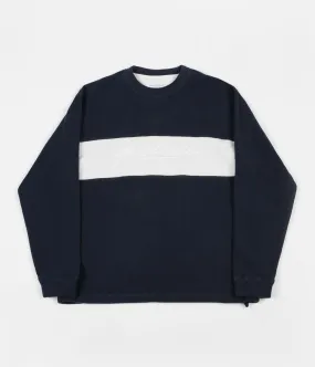 Yardsale Embossed Fleece Sweatshirt - Navy / Cream