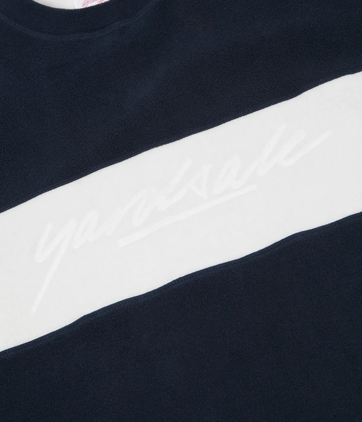 Yardsale Embossed Fleece Sweatshirt - Navy / Cream